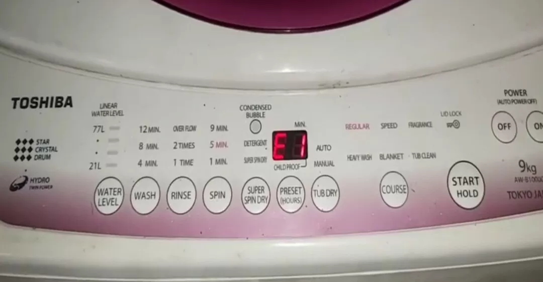 Máy giặt bị lỗi E1 là gì ?