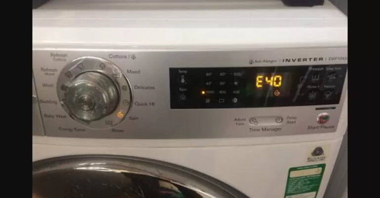 Tại sao máy giặt bị lỗi E40?