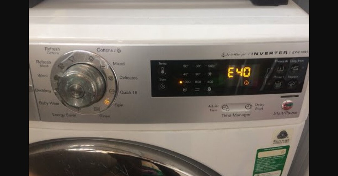 Tại sao máy giặt bị lỗi E40?