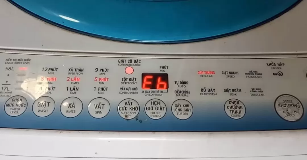 Lỗi e6 ở máy giặt Toshiba là gì?