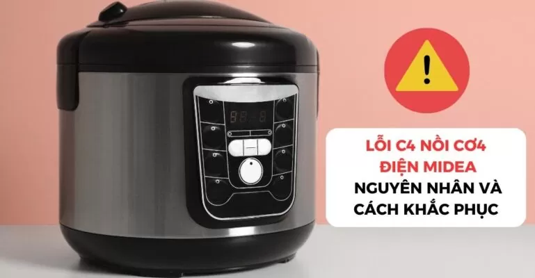 Lỗi C4 nồi cơm điện Midea