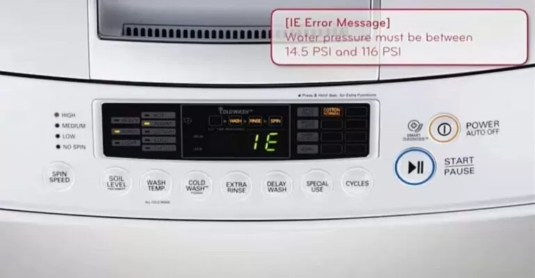 lỗi ie máy giặt lg