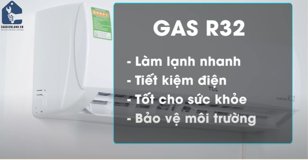 máy lạnh tcl gas R32