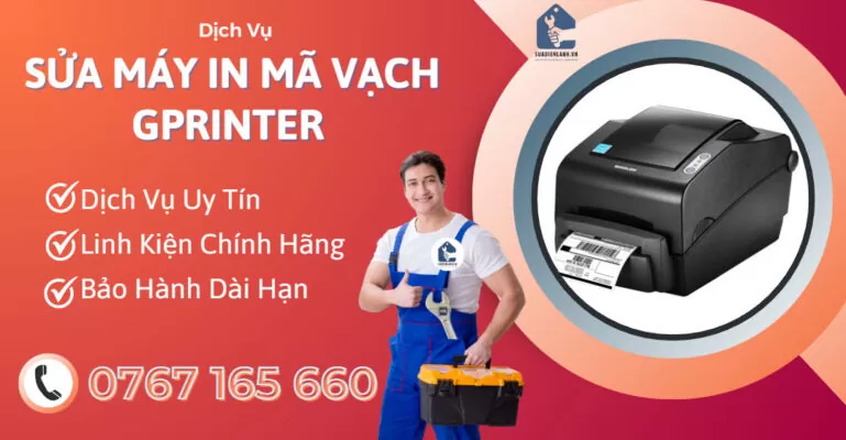 sửa máy in mã vạch gprinter suadienlanh