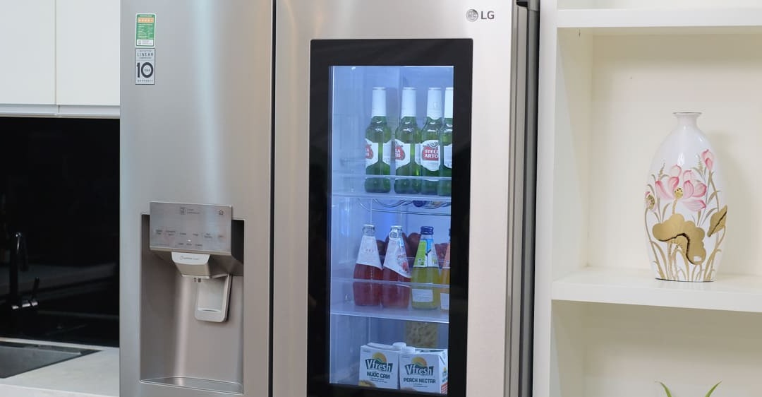tủ lạnh lg gõ cửa sáng đèn