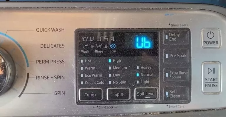 Máy giặt Samsung bị lỗi UB là gì?