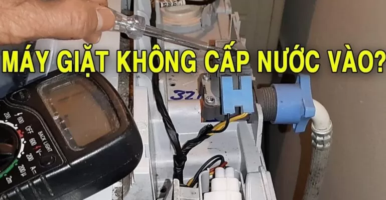 van cấp nước máy giặt bị kẹt