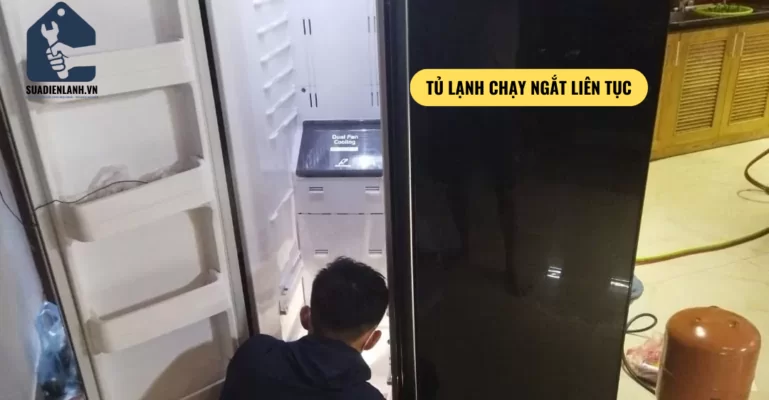 Vì sao tủ lạnh chạy ngắt liên tục