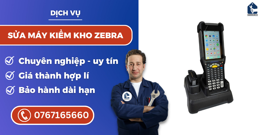 sửa máy kiểm kho Zebra suadienlanh.vn