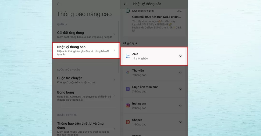 Cách xem tin nhắn đã thu hồi trên Zalo trên Samsung