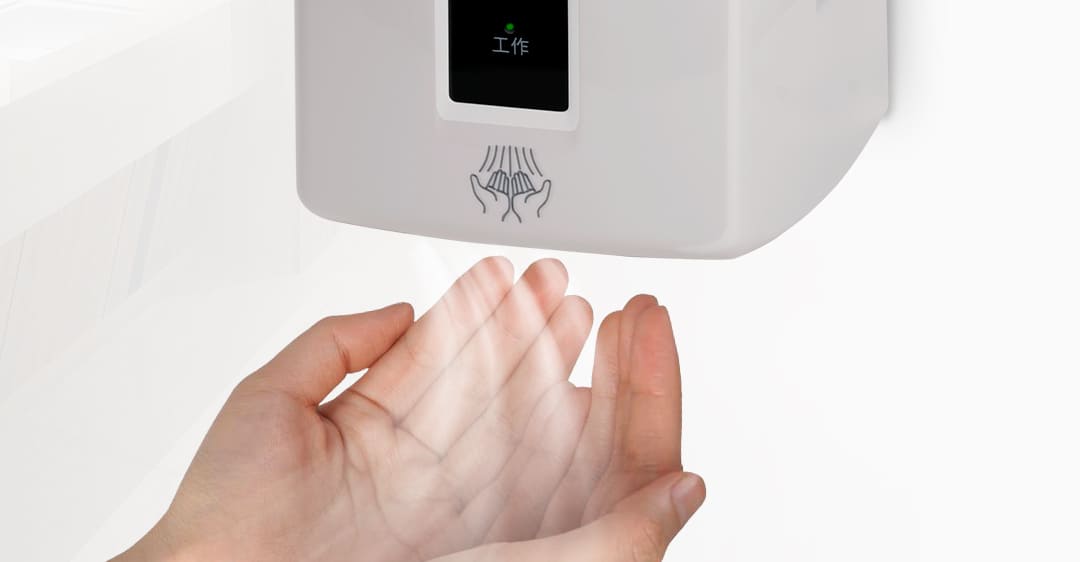 máy sấy tay không thổi ra nguồn gió