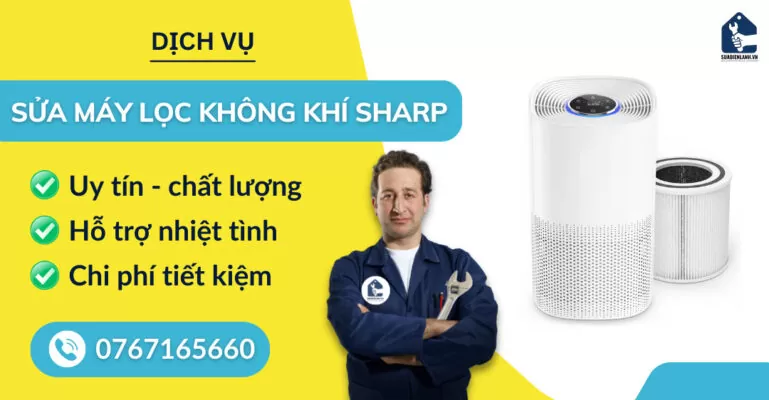 sửa máy lọc không khí Sharp suadienlanh.vn