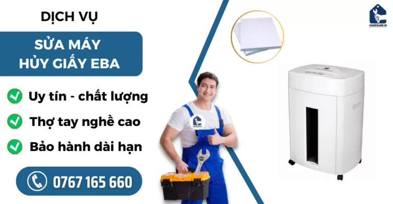 Sửa máy huỷ giấy EBA suadienlanh.vn