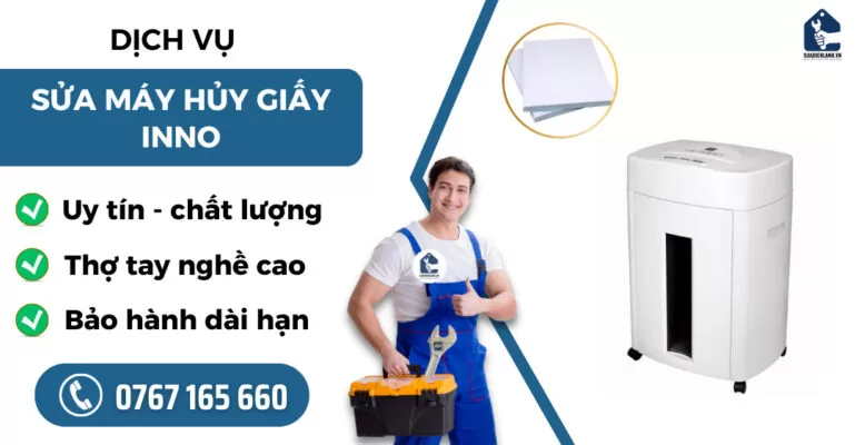 Sửa máy huỷ giấy Inno suadienlanh.vn