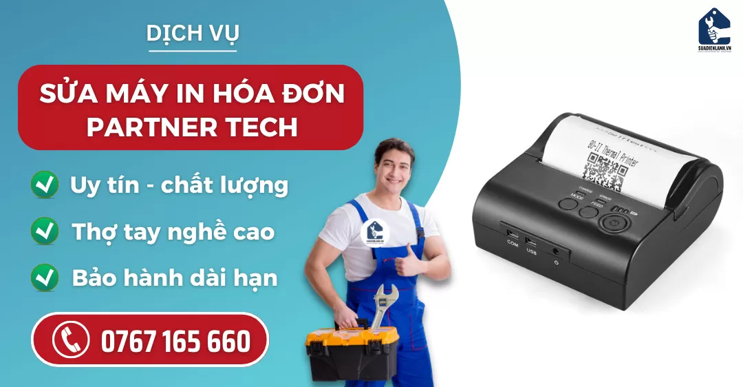 Sửa máy in hóa đơn Partner Tech suadienlanh.vn