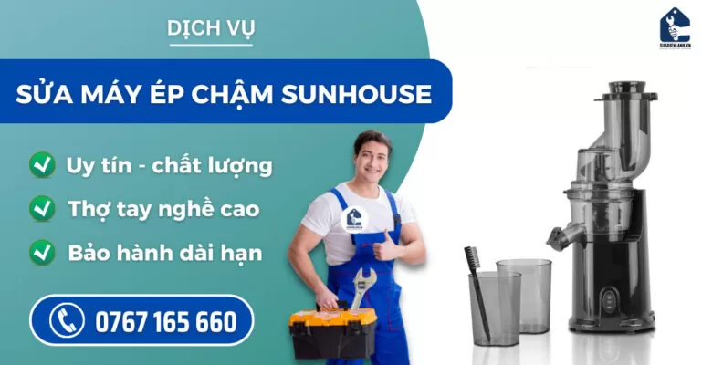 Sửa máy ép chậm Sunhouse suadienlanh.vn