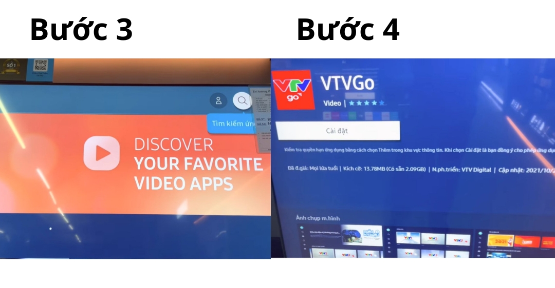 cách tải VTV Go trên Tivi Sumsung