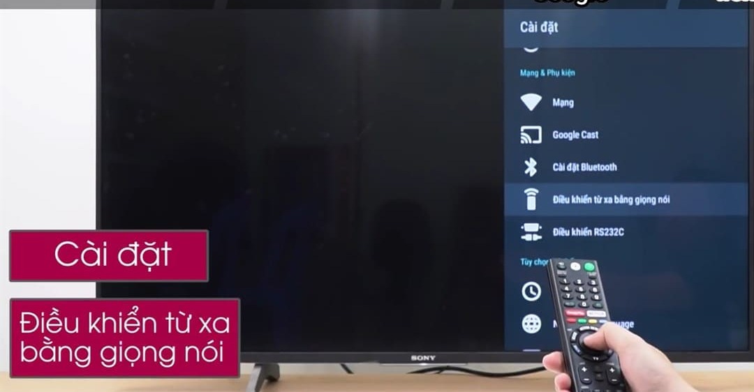 Khắc phục lỗi tìm kiếm bằng giọng nói trên tivi Sony