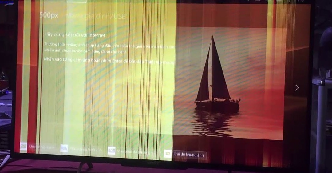 Tivi bị sọc ngang màn hình có sửa được không