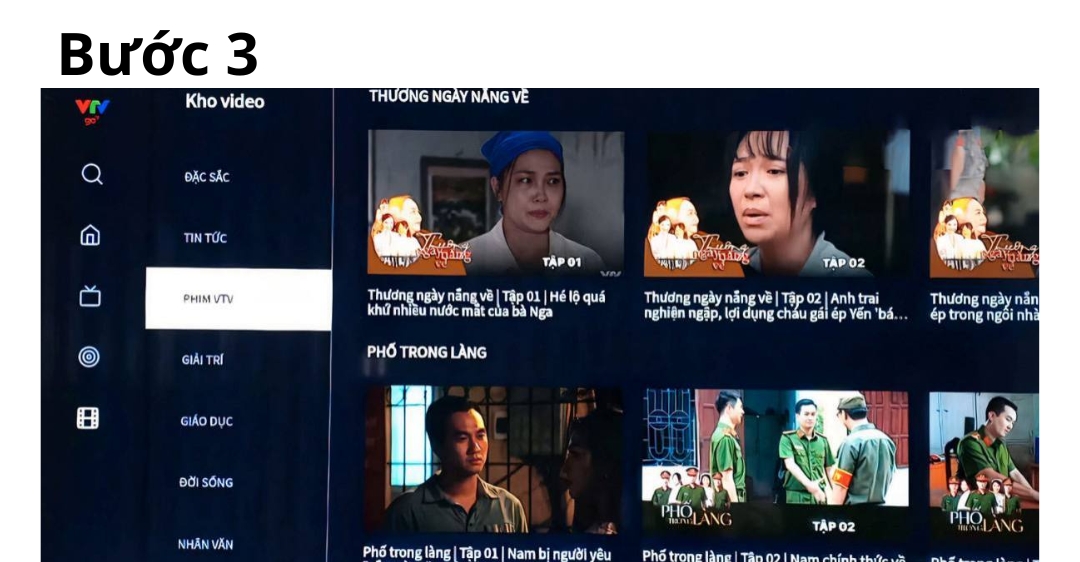 Cách sử dụng ứng dụng VTV Go xem phim bộ trên tivi Samsung