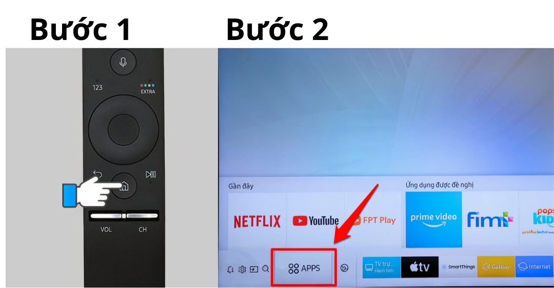 Cách sử dụng ứng dụng VTV Go xem truyền hình trên tivi Samsung