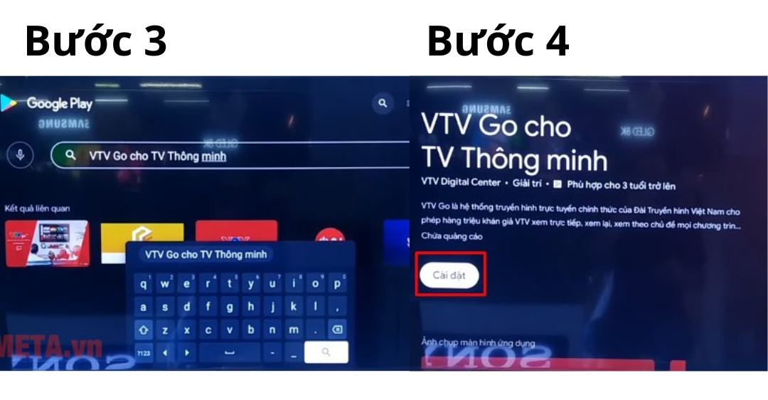 cách tải VTV Go cho tivi Sony
