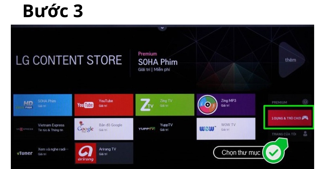 Cách tải VTV Go trên Tivi LG