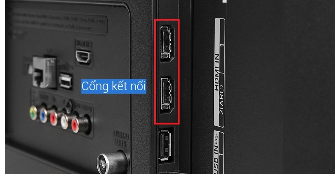 kết nối bằng cổng AV