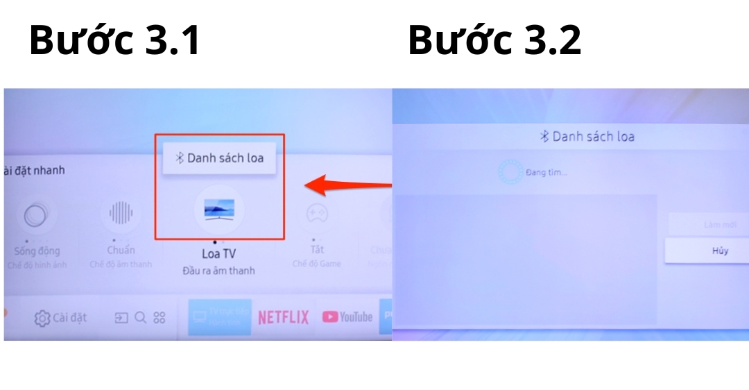 kết nối loa bluetooth với Tivi Samsung