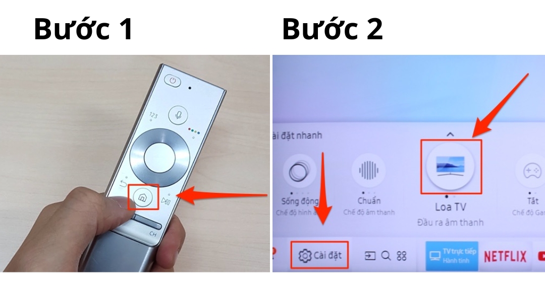 kết nối loa bluetooth với Tivi Samsung