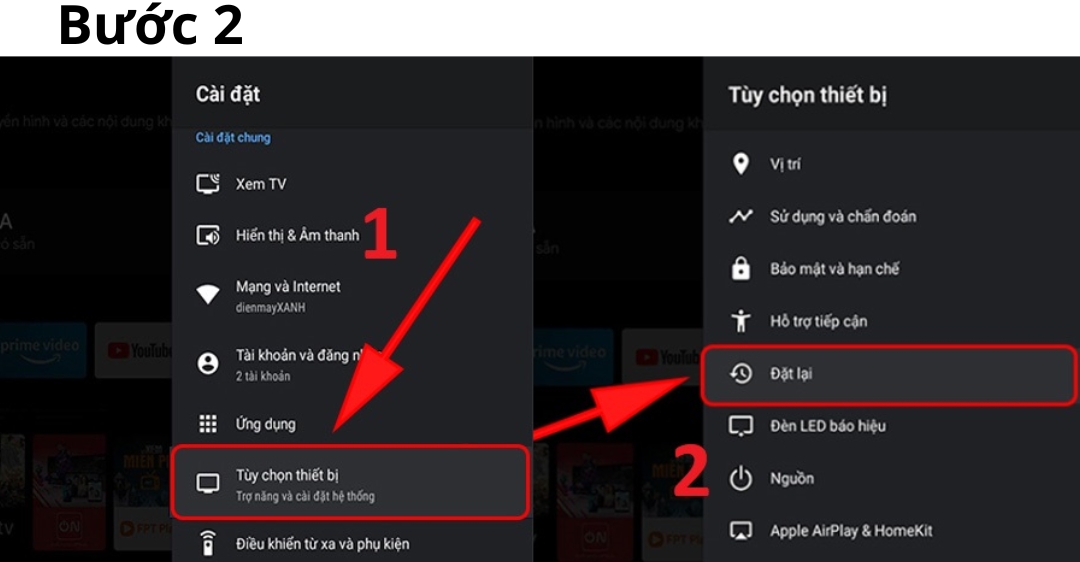 khôi phục cài đặt gốc