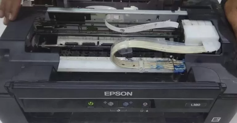 máy in epson bị lệch giấy
