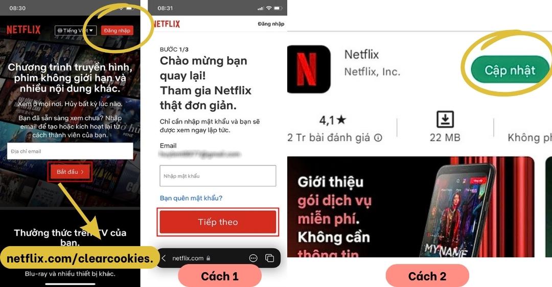 Dịch vụ Netflix không khả dụng trên thiết bị của bạn trên iPhone, Ipad