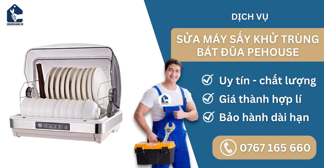 Sửa máy sấy khử trùng bát đũa Pehouse suadienlanh.vn