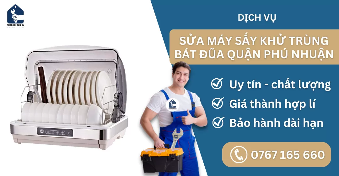 Sửa máy sấy khử rùng bát đũa quận Phú Nhuận suadienlanh.vn