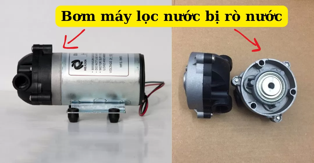 bơm máy lọc nước bị rò nước