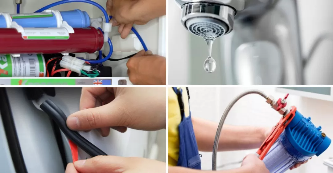 bơm máy lọc nước bị rò