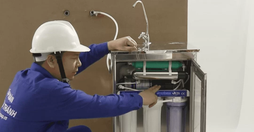 máy lọc nước bị e khí