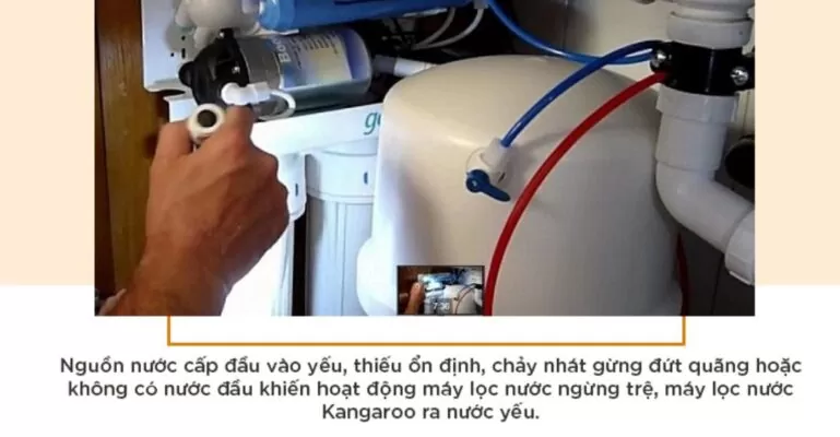 Máy lọc nước Kangaroo bị yếu