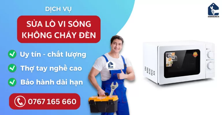 Sửa lò vi sóng không cháy đèn suadienlanh.vn