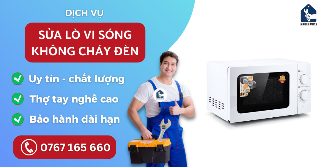 Sửa lò vi sóng không cháy đèn suadienlanh.vn