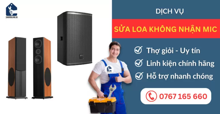 Sửa loa không nhận mic suadienlanh.vn
