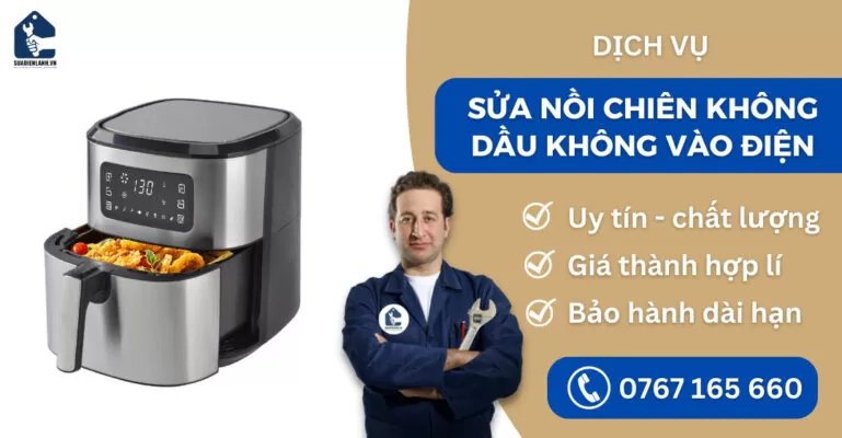 Sửa nồi chiên không dầu không vào điện suadienlanh.vn