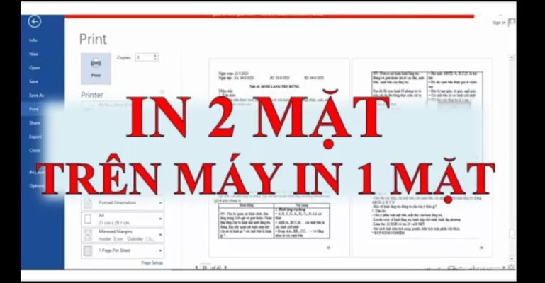 cách in 2 mặt trên máy in 1 mặt
