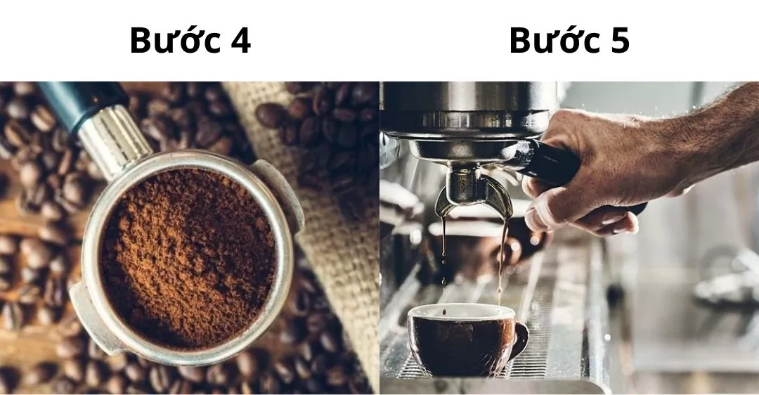 Cách pha cà phê hạt ngon bằng máy