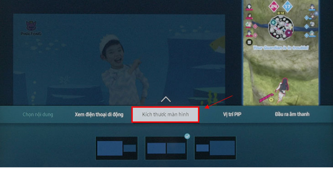 Cách xem 2 màn hình trên tivi Samsung