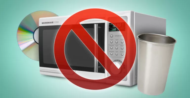 điều cấm khi sử dụng lò vi sóng
