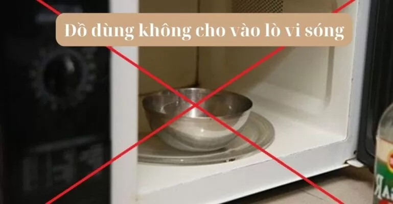 Đồ dùng không cho vào lò vi sóng