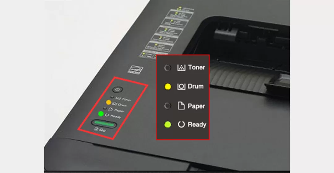 khởi động máy in brother 2321d