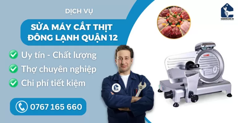 Sửa máy cắt thịt đông lạnh quận 12 suadienlanh.vn